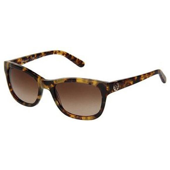 Tory Burch Accessories - Tory Burch Womens TY7044 Sunglasses 54/18/135 Tortoise Rectangular Plastic Frame